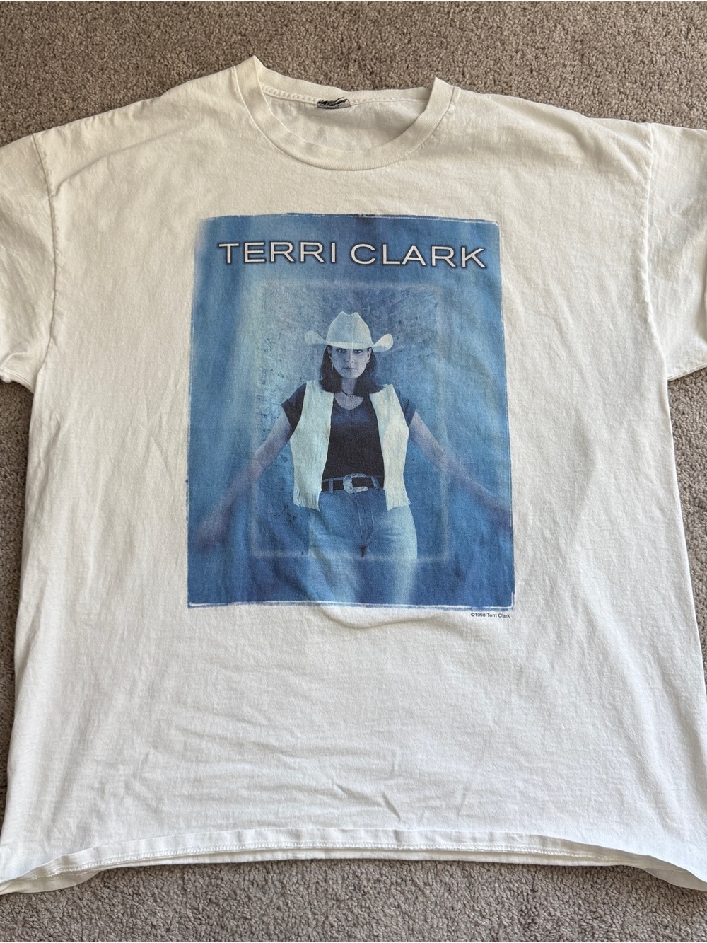 Vintage 1998 Terri Clark How I Feel Tour Country Music Tee white Size XL